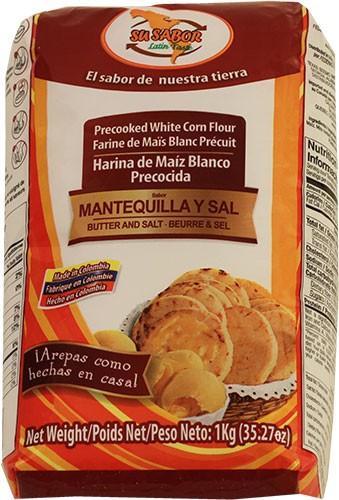 Harina Maiz Blanca Mantequilla Y Sal Su Sabor 35.27 Oz