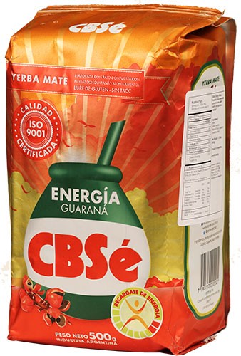 Yerba Mate Energia Guarana Cbse 500 Gramos