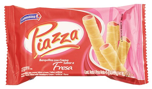 Barquillo Piazza Fresa Colombina 45 Gr