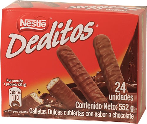 Deditos Chocolate Nestle 24 Unidades