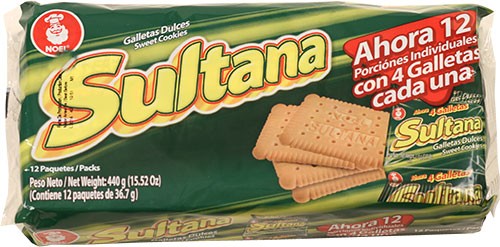 Galleta Sultana Noel 12 Paq 440 Gr