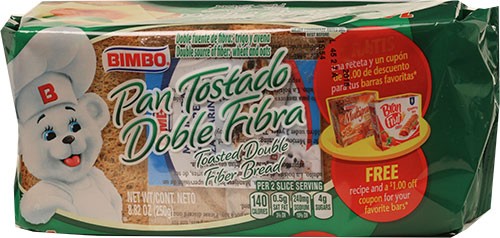 Pan Tostado Doble Fibra Bimbo 8.82 Onzas