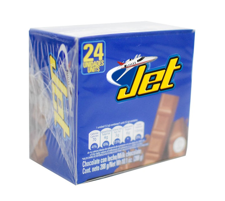 JET Chocolate con Leche 24 Unid. 12 gR