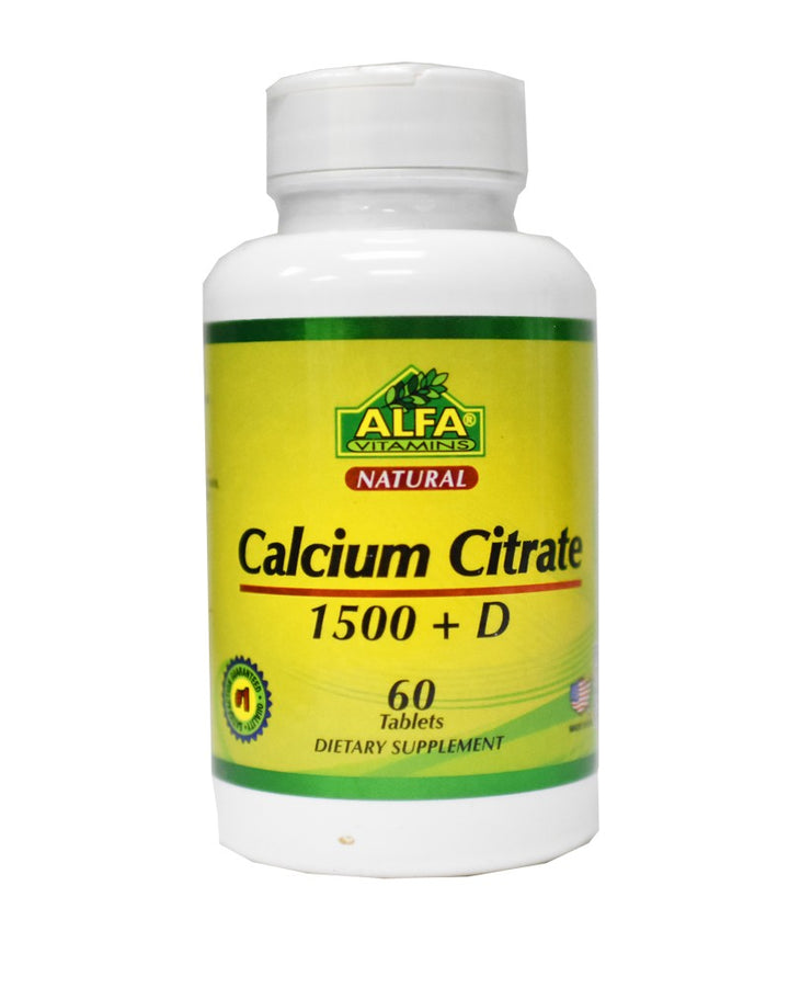 Citrato de Calcio 1500 + Vitamina D ALFA, 60 CAPSULAS