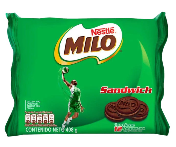 MILO Sandwich de Nestle 12 paquetes