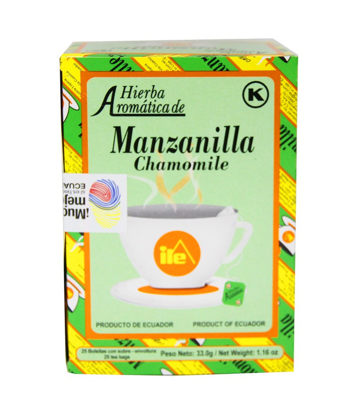 Té Manzanilla, Hierbas Aromaticas 25s
