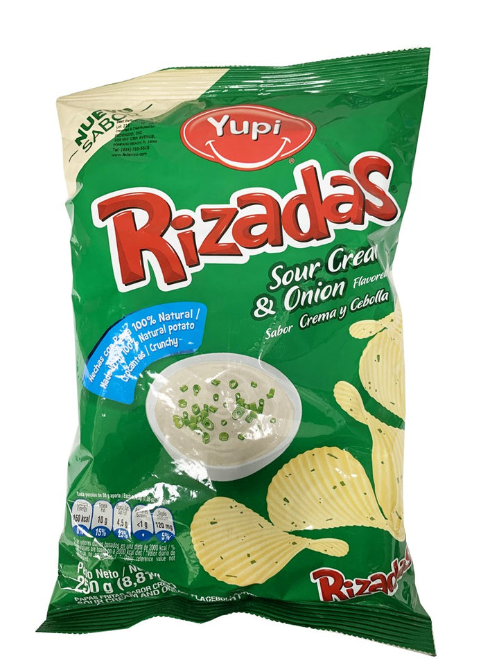 Rizadas Sour Cream & Onion YUPI  250Gr