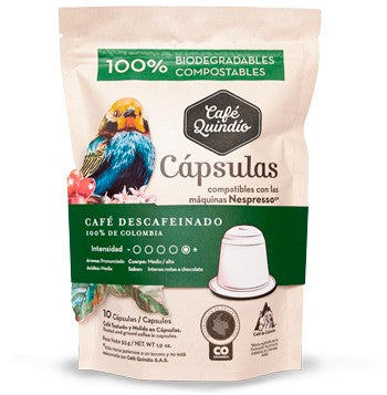 Café Quindio Descafeinado,  10 Capsulas