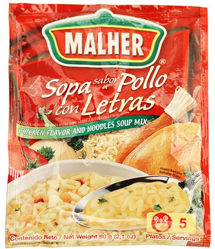Sopa De Pollo Fideos Malher 60 Gramos